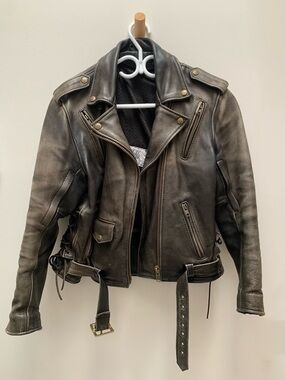 Women’s coffee-coloured Fox Creek Genuine Leather Motorcycle Jacket